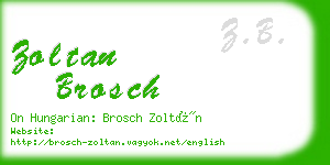 zoltan brosch business card